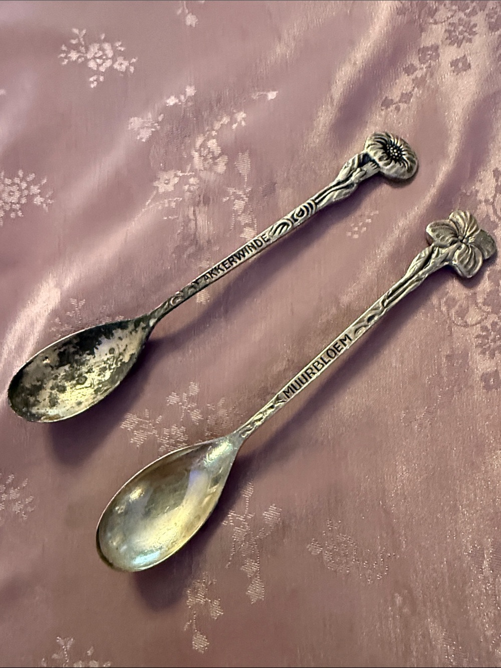 Decorative Silver plated, antique Flower Handle Spoon Set